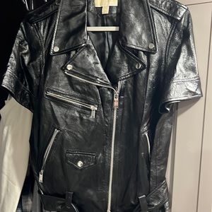 Michael Kors, leather shiny jacket